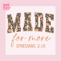 Made for More Ephesians 2:10 Floral Pumpkin DTF Transfer