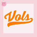 Orange Vols Script DTF Transfer