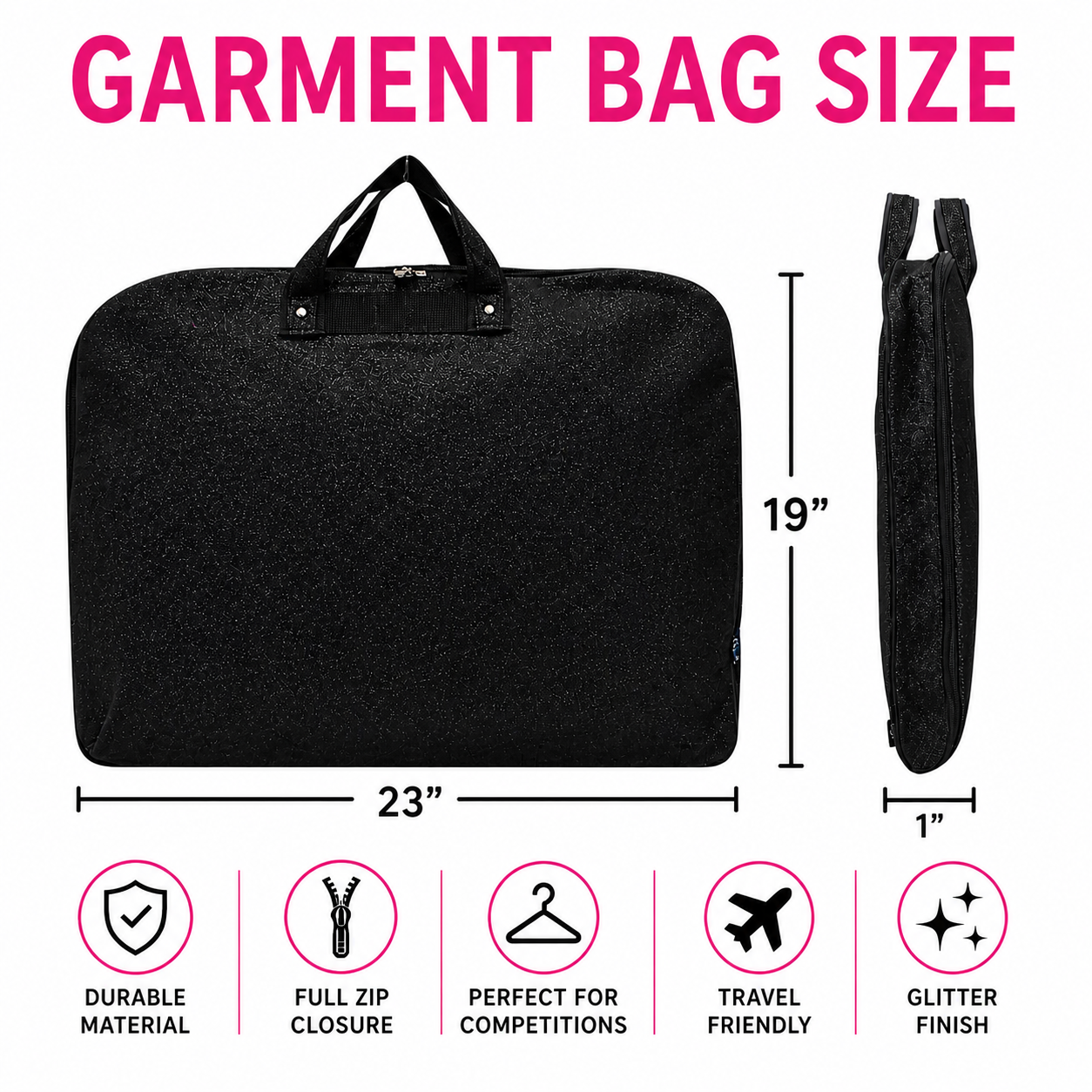Glitter Rhinestone Garment Bag