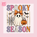 Spooky Season Pink Bow Ghost DTF Transfer
