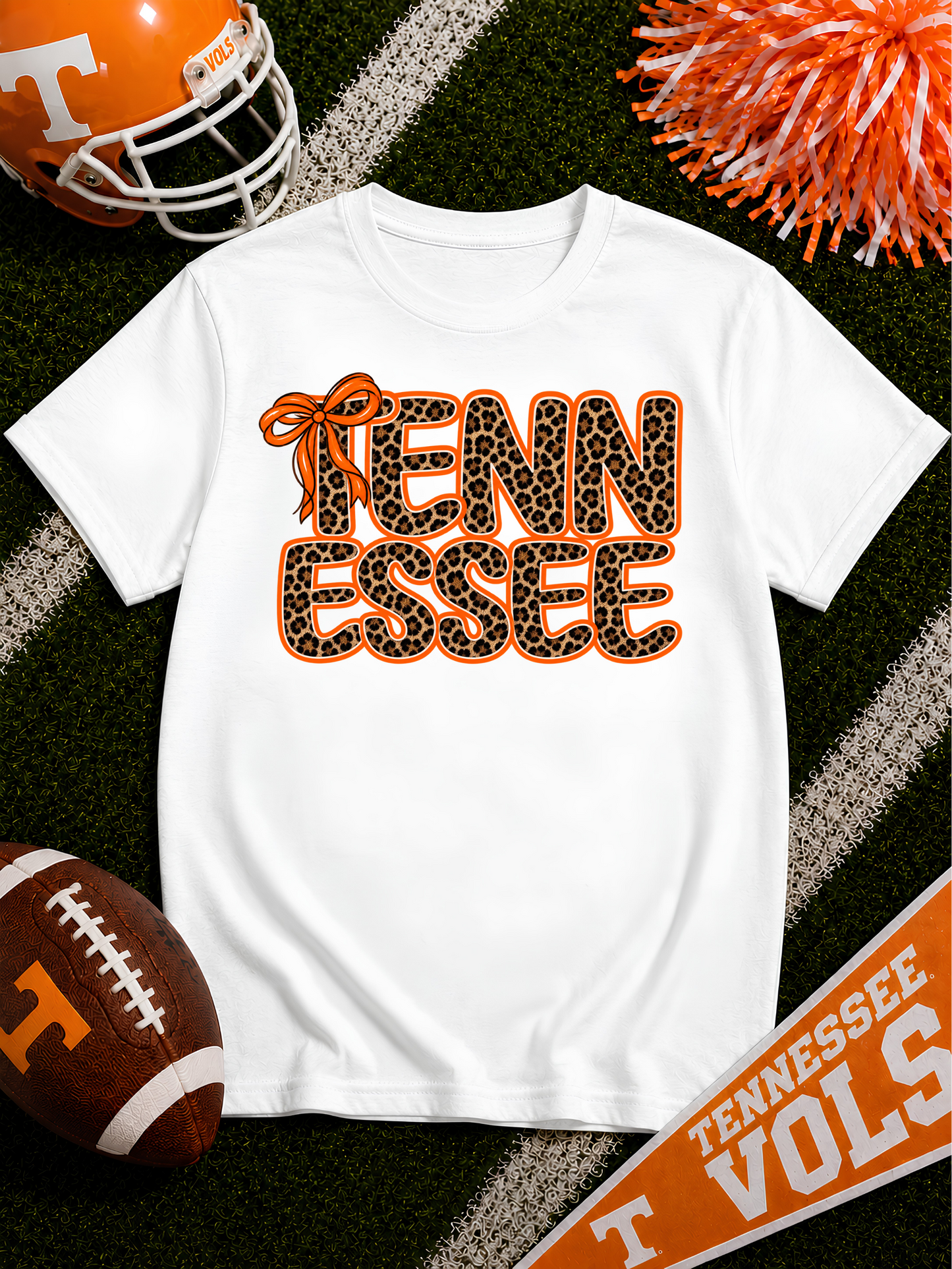 Tennessee Leopard Bow Tee
