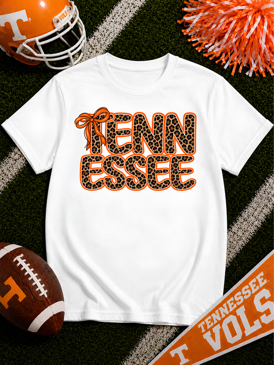 Tennessee Leopard Bow Tee